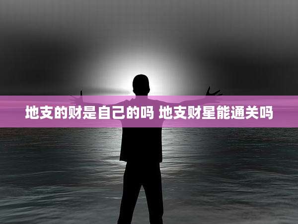 地支的财是自己的吗 地支财星能通关吗