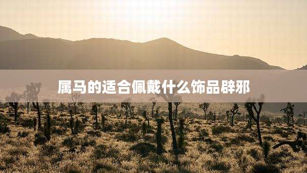 属马的适合佩戴什么饰品辟邪