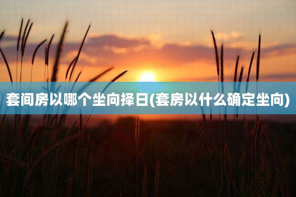 套间房以哪个坐向择日(套房以什么确定坐向)