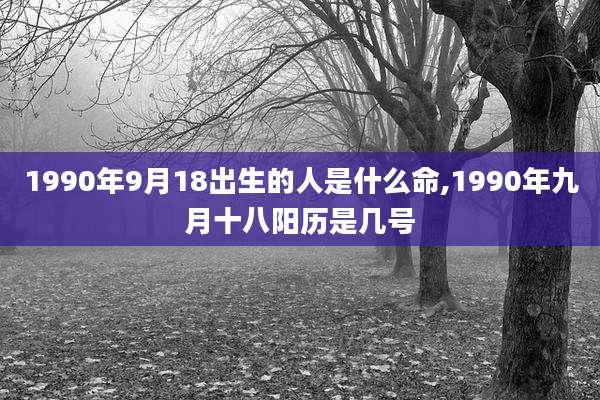 1990年9月18出生的人是什么命,1990年九月十八阳历是几号