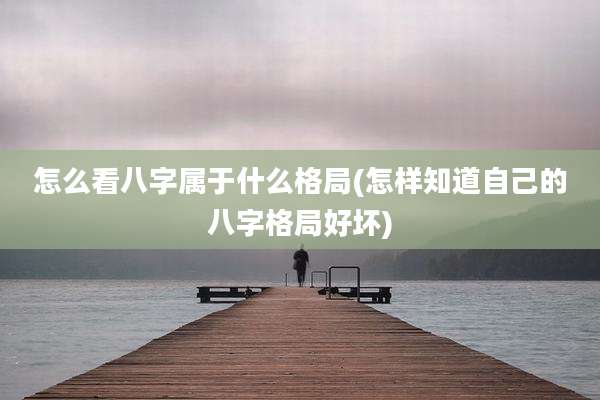 怎么看八字属于什么格局(怎样知道自己的八字格局好坏)