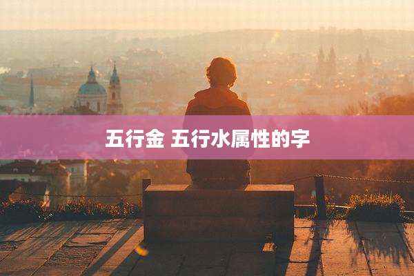 五行金 五行水属性的字