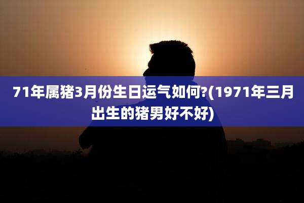 71年属猪3月份生日运气如何?(1971年三月出生的猪男好不好)