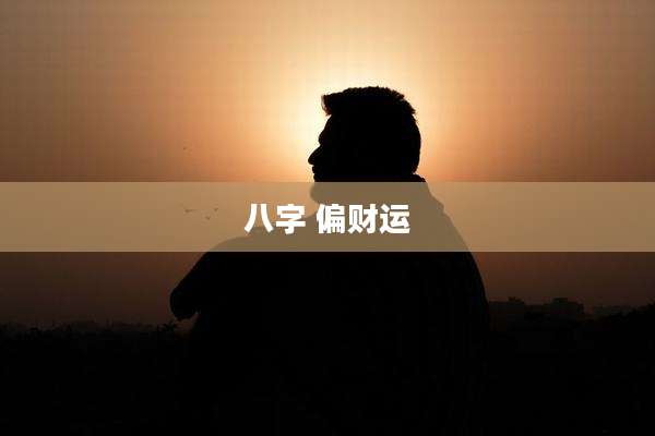 八字 偏财运