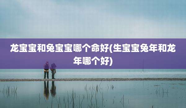 龙宝宝和兔宝宝哪个命好(生宝宝兔年和龙年哪个好)