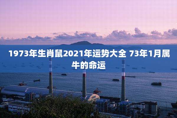 1973年生肖鼠2021年运势大全 73年1月属牛的命运