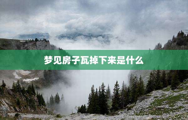 梦见房子瓦掉下来是什么
