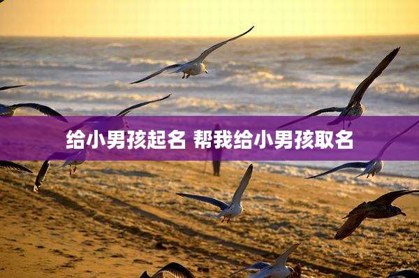 给小男孩起名 帮我给小男孩取名