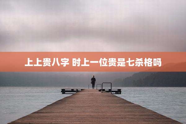 上上贵八字 时上一位贵是七杀格吗