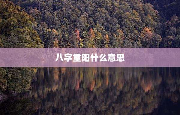 八字重阳什么意思