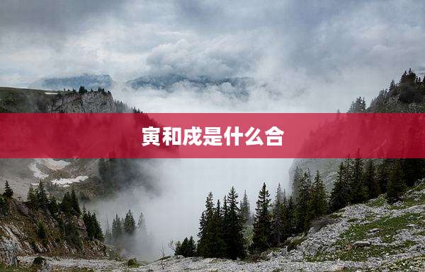 寅和戍是什么合