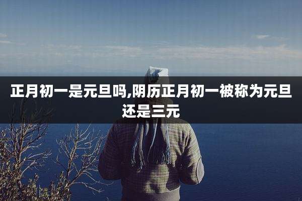正月初一是元旦吗,阴历正月初一被称为元旦还是三元