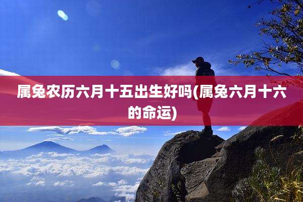 属兔农历六月十五出生好吗(属兔六月十六的命运)