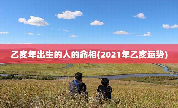 乙亥年出生的人的命相(2021年乙亥运势)