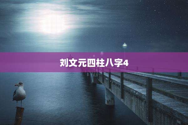 刘文元四柱八字4