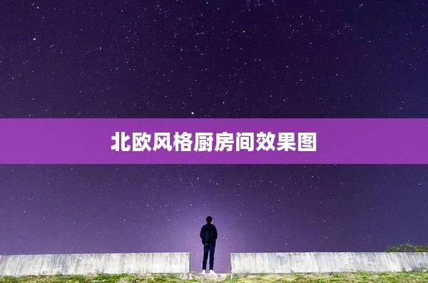 北欧风格厨房间效果图