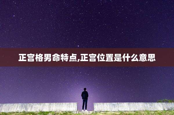 正宫格男命特点,正宫位置是什么意思