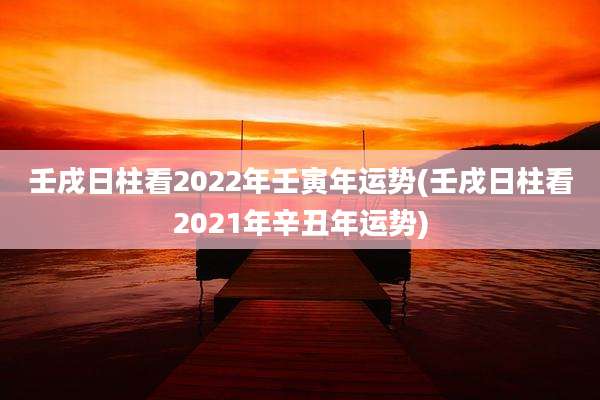 壬戌日柱看2022年壬寅年运势(壬戌日柱看2021年辛丑年运势)