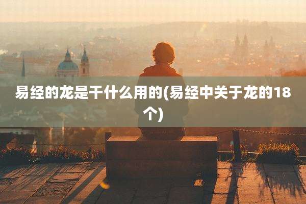 易经的龙是干什么用的(易经中关于龙的18个)