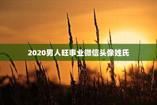 2020男人旺事业微信头像姓氏