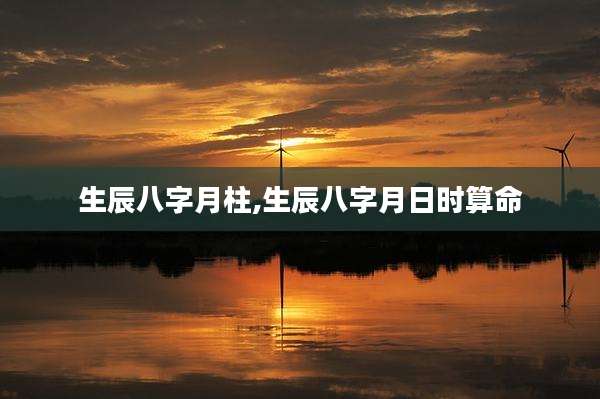 生辰八字月柱,生辰八字月日时算命