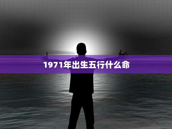 1971年出生五行什么命