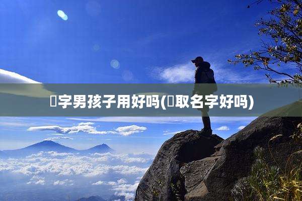 珺字男孩子用好吗(珺取名字好吗)