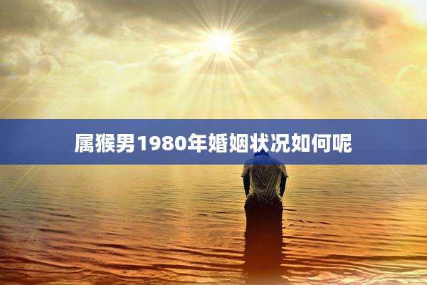 属猴男1980年婚姻状况如何呢