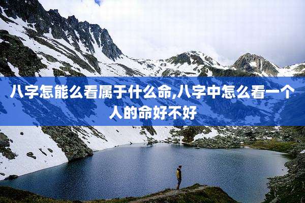 八字怎能么看属于什么命,八字中怎么看一个人的命好不好