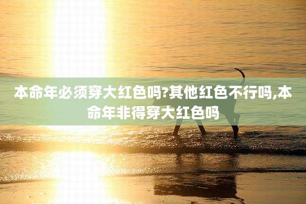 本命年必须穿大红色吗?其他红色不行吗,本命年非得穿大红色吗