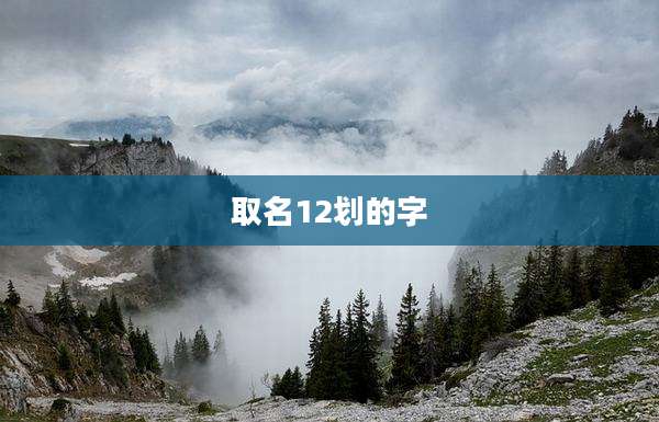 取名12划的字