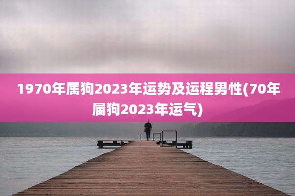 1970年属狗2023年运势及运程男性(70年属狗2023年运气)
