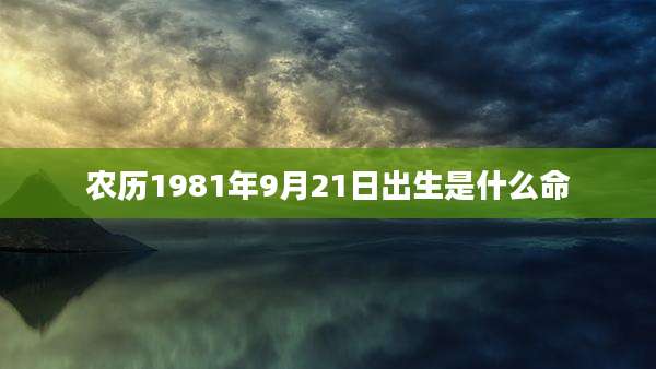 农历1981年9月21日出生是什么命
