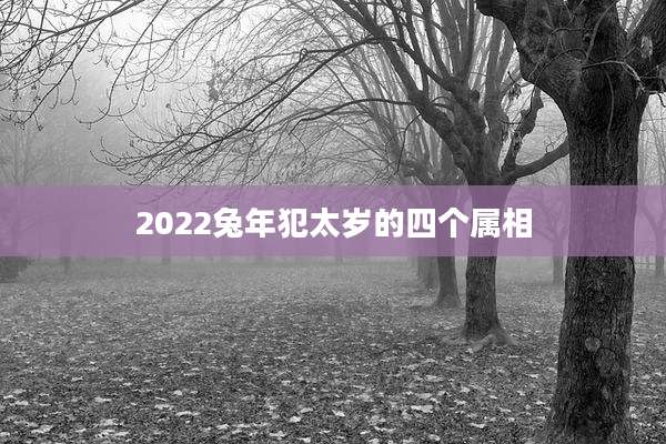 2022兔年犯太岁的四个属相