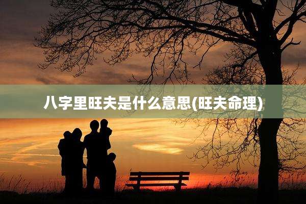 八字里旺夫是什么意思(旺夫命理)