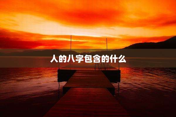人的八字包含的什么
