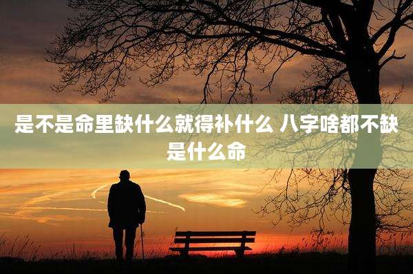 是不是命里缺什么就得补什么 八字啥都不缺是什么命