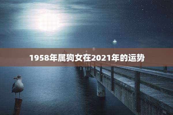 1958年属狗女在2021年的运势