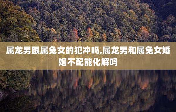 属龙男跟属兔女的犯冲吗,属龙男和属兔女婚姻不配能化解吗