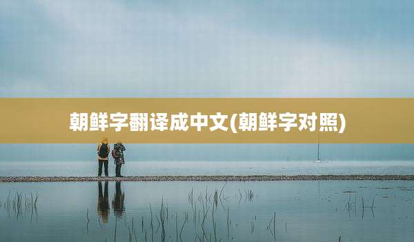 朝鲜字翻译成中文(朝鲜字对照)
