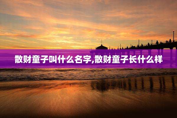 散财童子叫什么名字,散财童子长什么样