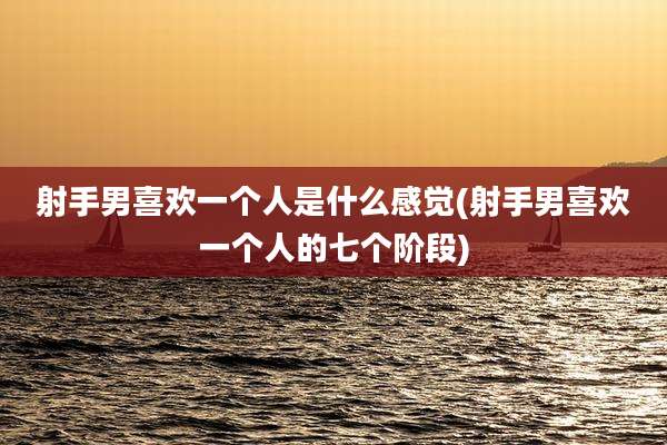 射手男喜欢一个人是什么感觉(射手男喜欢一个人的七个阶段)