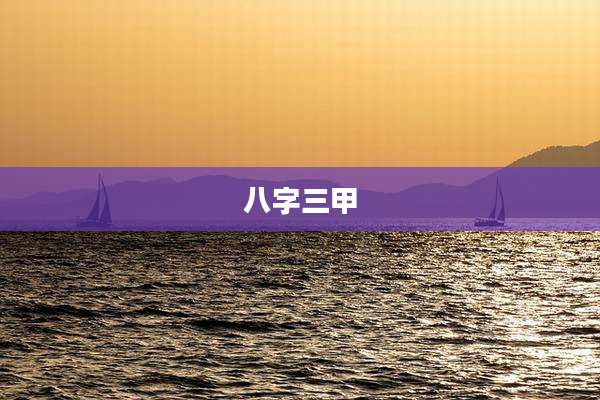 八字三甲