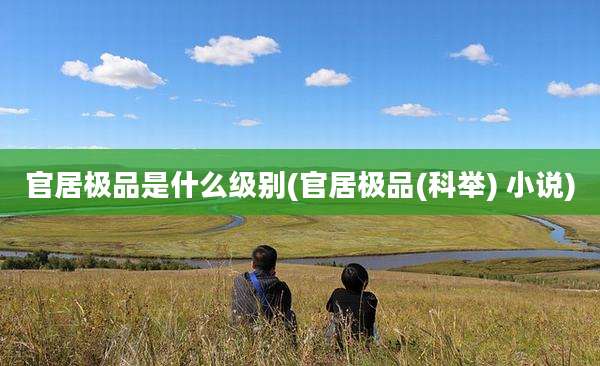 官居极品是什么级别(官居极品(科举) 小说)