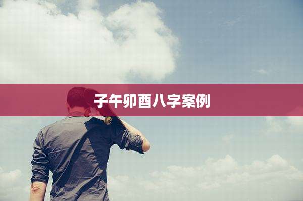 子午卯酉八字案例