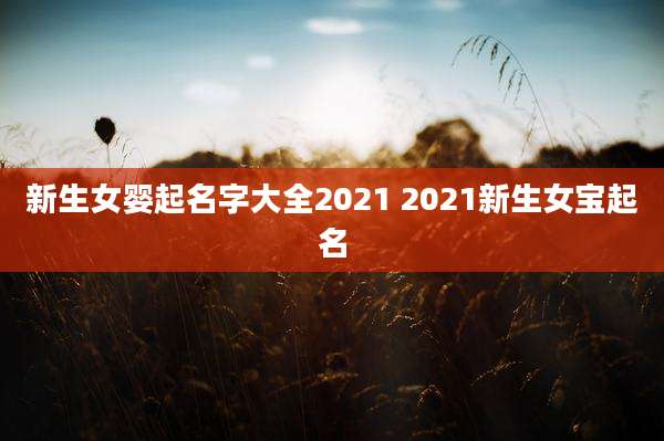 新生女婴起名字大全2021 2021新生女宝起名