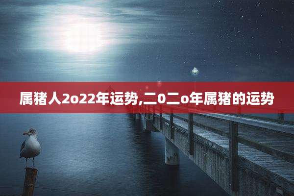 属猪人2o22年运势,二0二o年属猪的运势