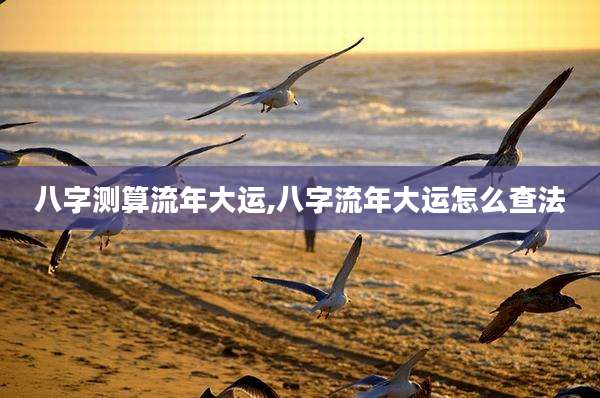 八字测算流年大运,八字流年大运怎么查法