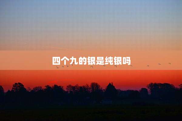 四个九的银是纯银吗