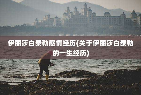 伊丽莎白泰勒感情经历(关于伊丽莎白泰勒的一生经历)